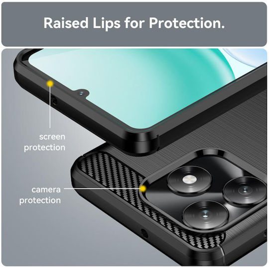 Techsuit Carbon Bumper Silicone / Plastic Black (Honor X5C Plus)
