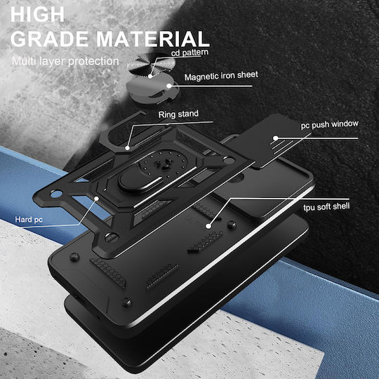 Techsuit Camshield Series Umschlag Rückseite Silikon Blau (Xiaomi 15T)