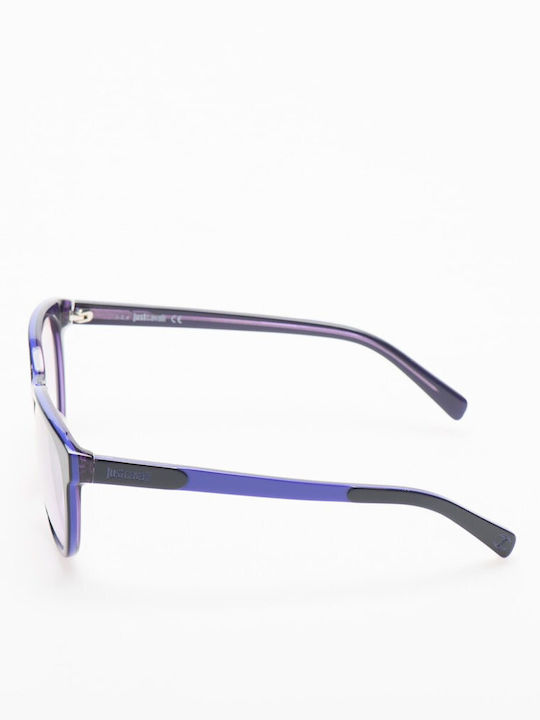 Just Cavalli Women's Sunglasses with Blue Plastic Frame and Gray Lens JC673S 83C