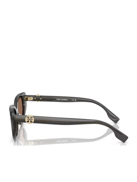 Tory Burch Damen Sonnenbrille mit Gray Kunststoff Gestell und Braun Linse TY7220D-201973