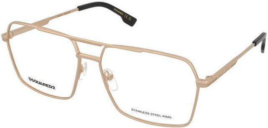 Dsquared2 Ανδρικός Μεταλλικός Σκελετός Χρυσός D2 0157 000