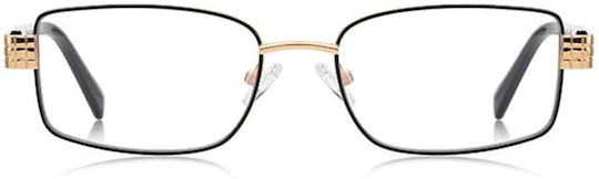 Techsuit Anti-Blue Light Glasses Reflex PC 3163 Women Rectangle Metal Frame AC Lens Black
