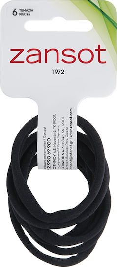 Zan Sot Set Hair Scrunchies 6 Pieces Black Brown Green Khaki