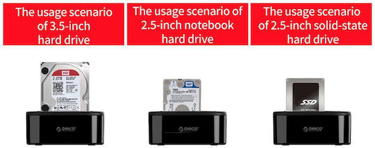 Orico Stație De Andocare Hdd Ssd De Stocare 2 Bay Clone 2.5/3.5 Usb 3.0 6228us3-c