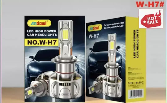 Andowl Lampen Auto H7 LED Weiß 150W 2Stück