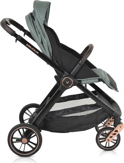 Cangaroo Macan Adjustable 3 in 1 Baby Stroller Suitable for Newborn Green 11kg