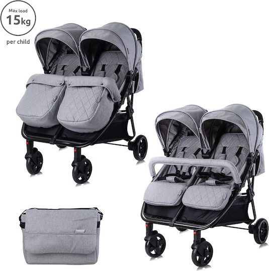 Lorelli Duo Количка за близнаци Хладно сиво 12.8кг