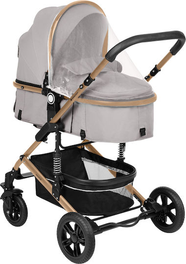 Kikka Boo Amaia Verstellbar 3 in 1 Baby Kinderwagen Geeignet für Neugeborene Light Grey 11kg