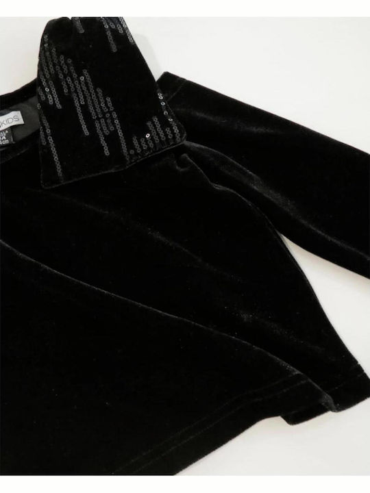 Kids Long-Sleeved Black Blouse