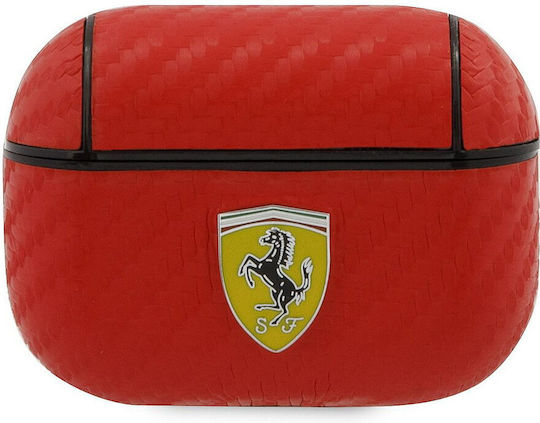 Ferrari Carbon Husă în culoarea Roșu pentru Apple AirPods 3