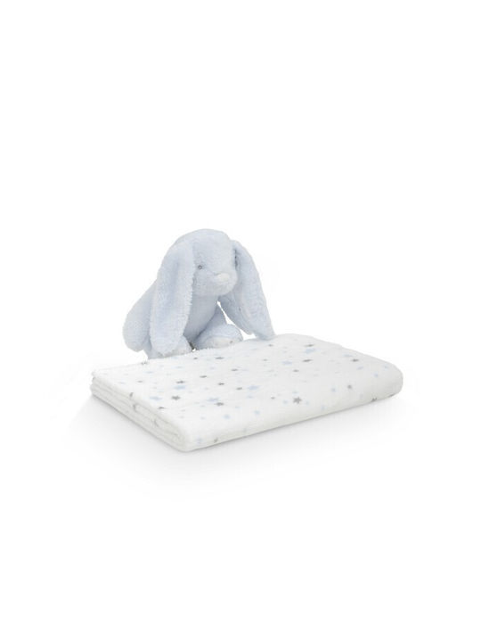 Interbaby Blanket Nursery Swaddling Blankets Velvet Blue with Animal 80x110cm