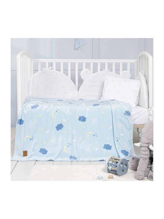 Nima Blanket Nursery Swaddling Blankets Fleece Light Blue 80x110cm