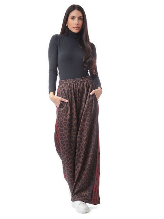 Wide Pantaloons Animal Print Stripes