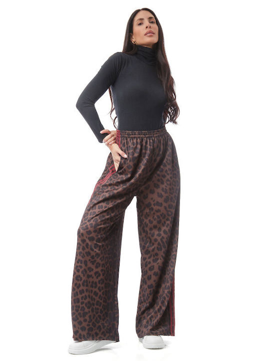 Wide Pantaloons Animal Print Stripes