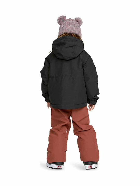 Little Flurry Insulated Παιδικό Casual Μπουφάν με Κουκούλα Black