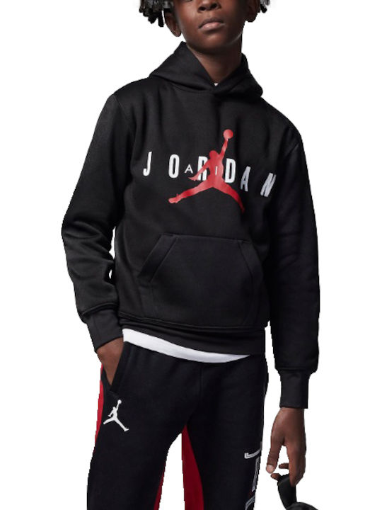 Παιδικό Φούτερ με Κουκούλα και Τσέπες Μαύρο Jumpman
