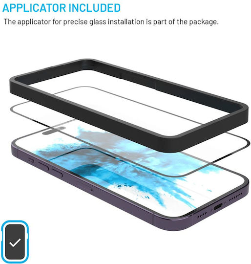 Fixed Пълно Покритие 2.5d Закалено Стъкло Апликатор Apple iPhone 17 Air 2 Бройки Черен