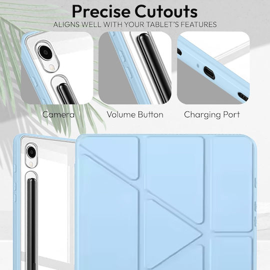 Husă Trifold Magnetică Samsung Galaxy Tab S10 Lite S10 FE 10.9" 2025 Smart Cover Suport Stilou Albastru Gheață