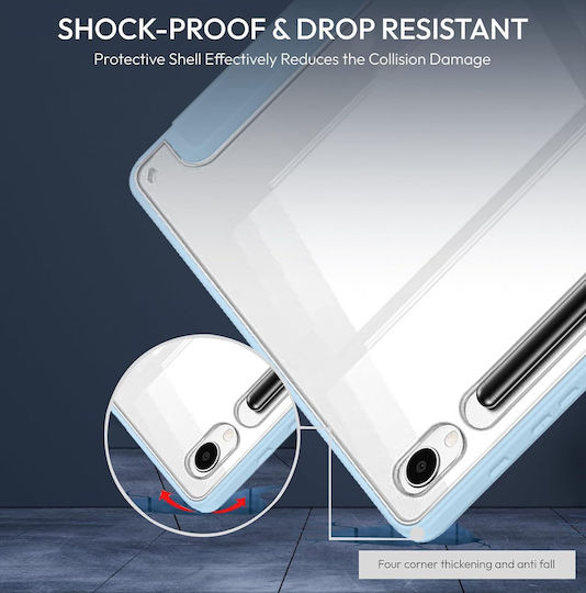 Husă Trifold Magnetică Samsung Galaxy Tab S10 Lite S10 FE 10.9" 2025 Smart Cover Suport Stilou Albastru Gheață