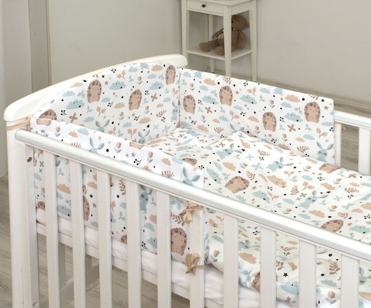 Amy Baby Crib Bedding Set 3pcs Blue