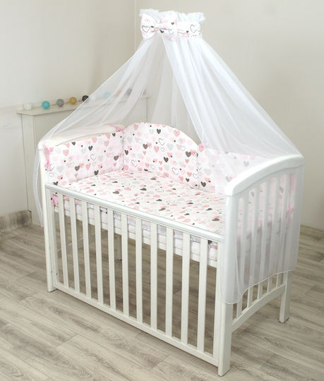 Amy Baby Crib Bedding Set Hearts