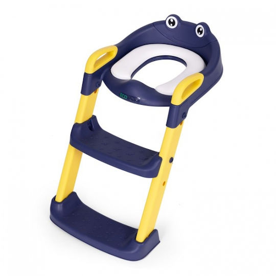 Ecotoys Kleinkinder-Toilettensitz Mit Stufe & Griffen Blau