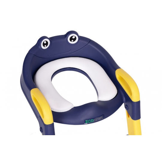 Ecotoys Kleinkinder-Toilettensitz Mit Stufe & Griffen Blau