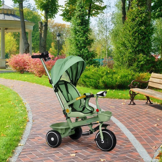 Ecotoys Триколка с Ръкохватка за Родител Зелен