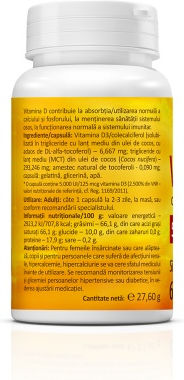Vitamin D3 5000 IU 60 Capsules