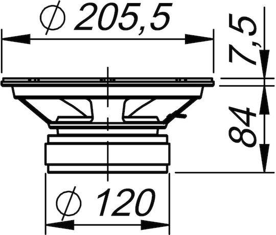 Ciare CME200 Ηχείο Αυτοκινήτου 8" με 130W RMS (Midrange)