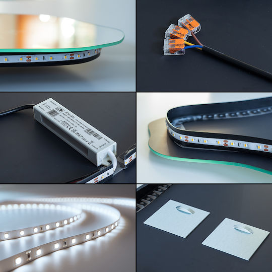 Tulup Oglindă de Perete cu Iluminare LED 80x40cm 1buc