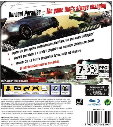 Burnout Paradise PS3 Game (Used)