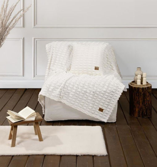 Nima Decorative Pillow Case Savara in Velvet Ivory 45x45cm