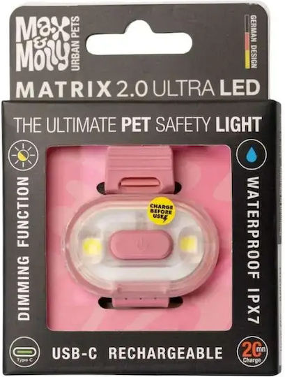 Max Molly Светлинен Протектор За Куче Matrix Ultra Led-Safety Light Розов