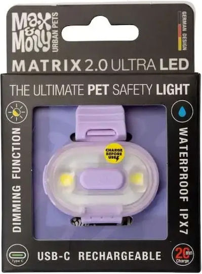 Max Molly Φωτάκι Προστασίας Σκύλου Matrix Ultra Led-safety Light-lavender