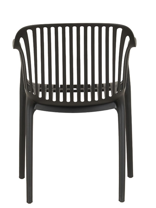 Outdoor Armchair Polypropylene Black 55x61x80cm