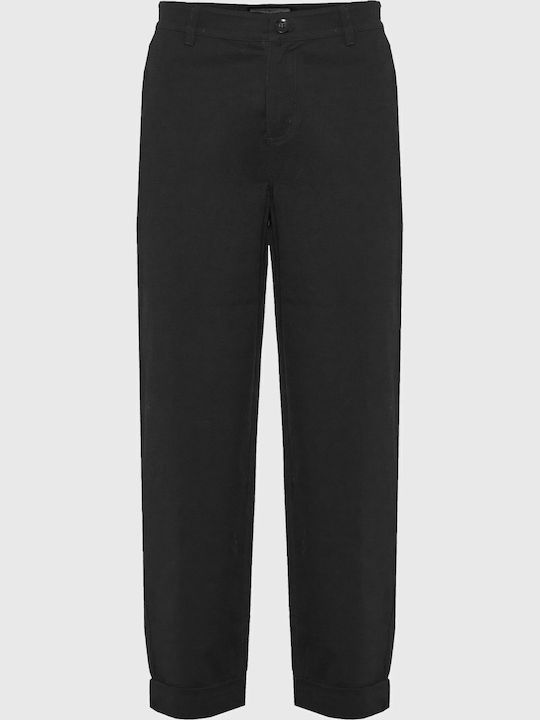 Damen Chino Hose Schwarz