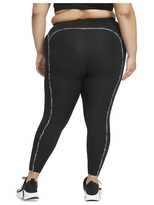 Dri-Fit One Luxe Icon Clash Running Damen Gekürzte Leggings Schwarz