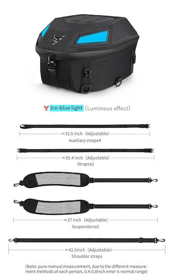 MC-0152-Α Tank Bag Μοτοσυκλέτας με Ιμάντες 25lt
