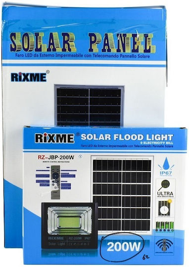 Rixme Solar Proiector LED 200W cu Telecomandă