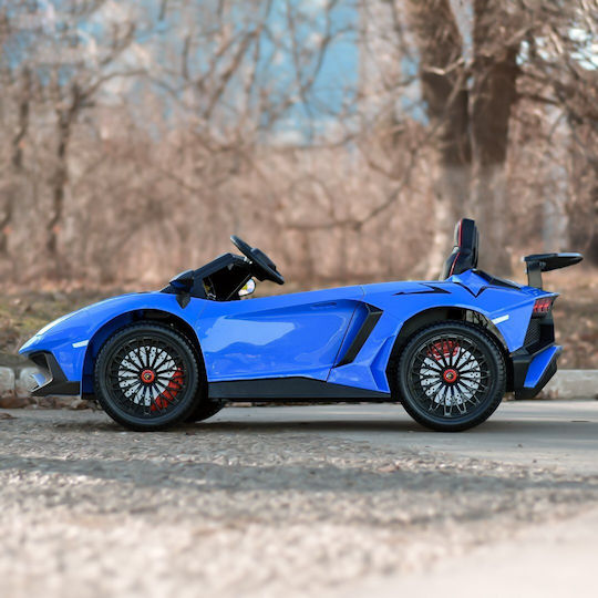 Lamborghini Aventador SV Two Seater with Remote Control Licensed 24 Volt Blue for 3+ Years Old