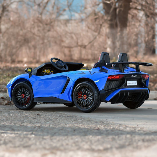 Lamborghini Aventador SV Two Seater with Remote Control Licensed 24 Volt Blue for 3+ Years Old