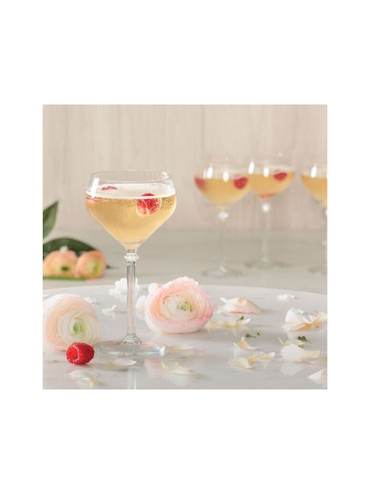 Secret de Gourmet Set de pahare de sampanie / Vin alb din Sticlă Cu picior 320ml 4buc