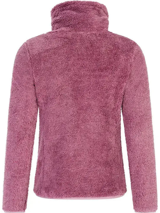 Riri Women's Cardigan with Zipper Vintage Pink