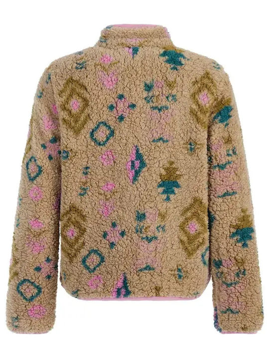 Fleece Γυναικεία Ζακέτα με Φερμουάρ Bamboo Beige