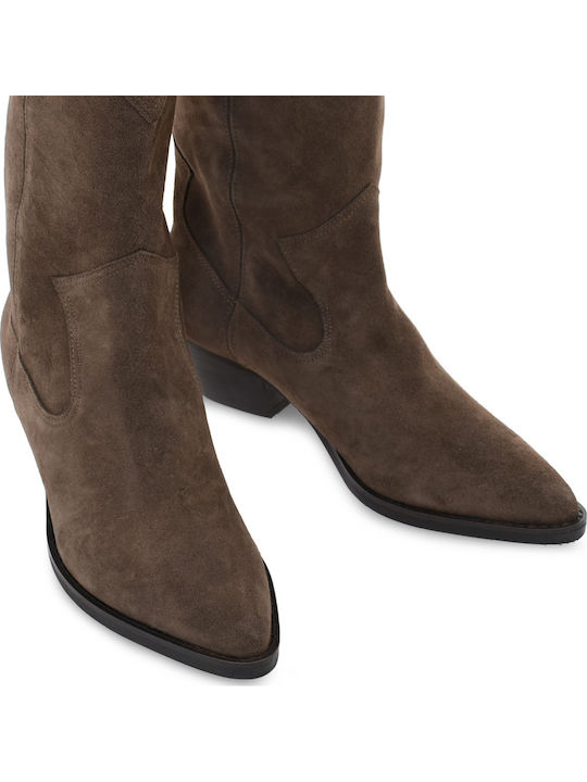 Wildleder Damenstiefel Braun