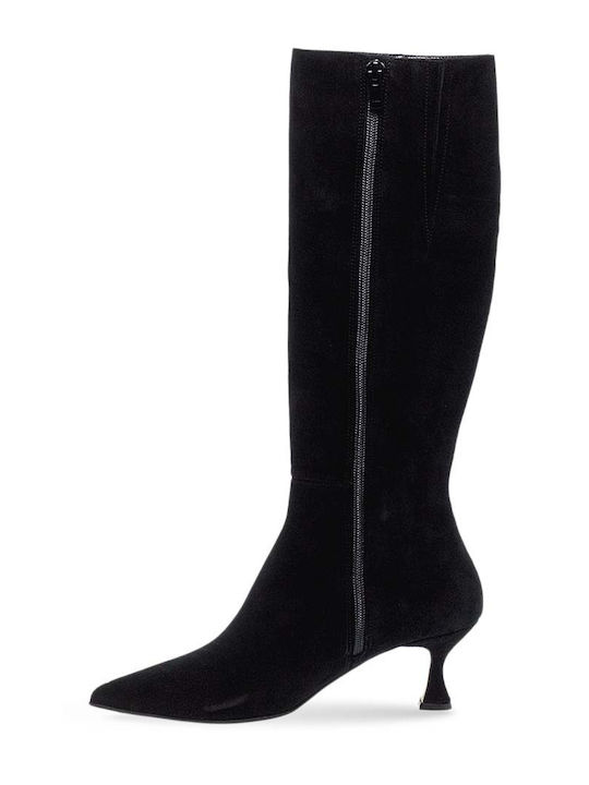 Leder Damenstiefel Schwarz