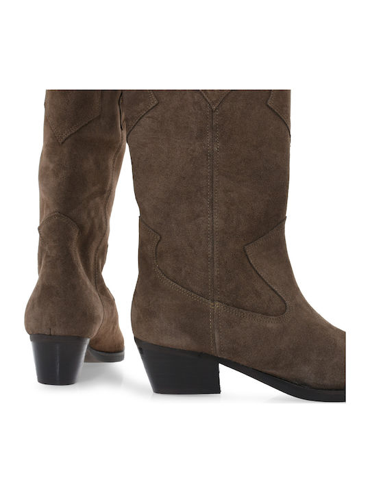 Wildleder Damenstiefel Braun