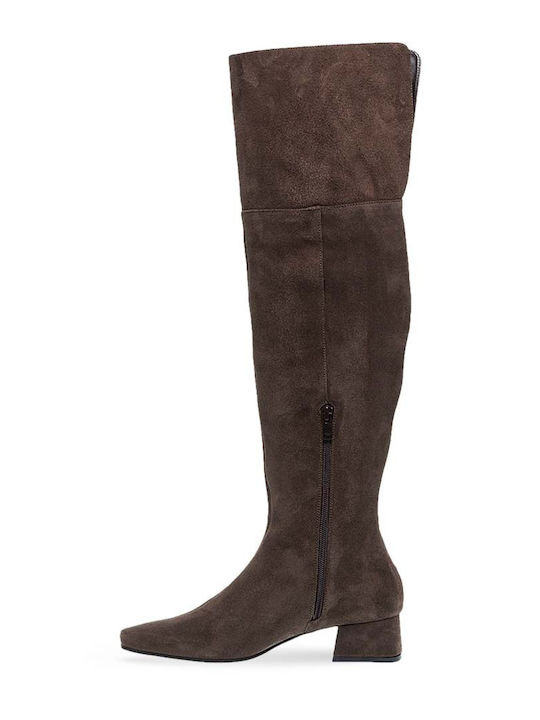 Leder Damenstiefel Braun