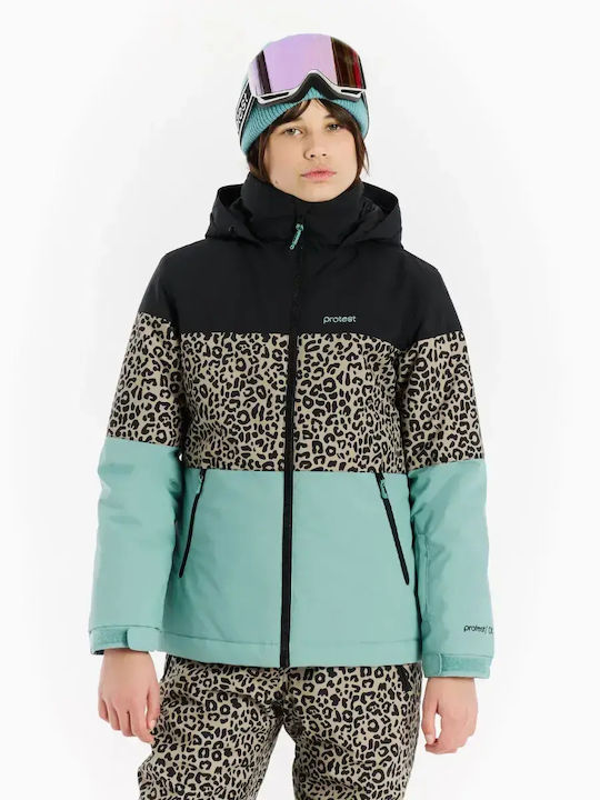 Snowjacket Waterproof Kids Casual Coat with Lining and Hood Glacial Blue